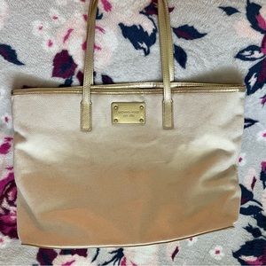 Canvas Michael Kors with Gold Accents M Tote